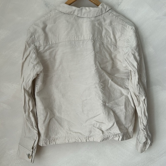 Le fou Wilfred Linen jacket aritzia size XS cream white mother of pearl button - Picture 8 of 8